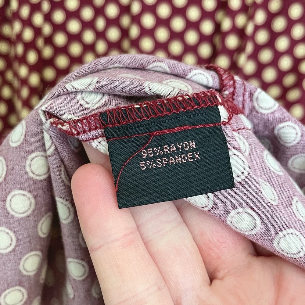 Trashy Diva Women's Medium 1940's Pin Up Style Midi Dress Polka Dot Vtg Print - Picture 11 of 16